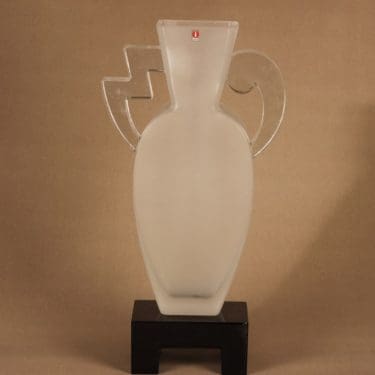 Nuutajärvi Pro Arte Maya, signeerattu, suunnittelija Heikki Orvola, signeerattu, signeerattu, massiivinen, 2-osainen