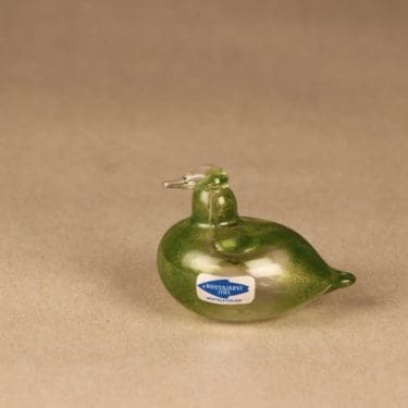 Nuutajärvi lintu , tilaustyö, suunnittelija Oiva Toikka, tilaustyö  , signeerattu, yrityslintu