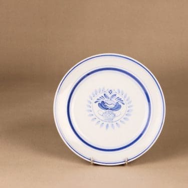 Arabia Blue Rose lautanen, matala 19.5 cm, suunnittelija Svea Granlund, matala 19.5 cm, käsinmaalattu,kukka-aihe