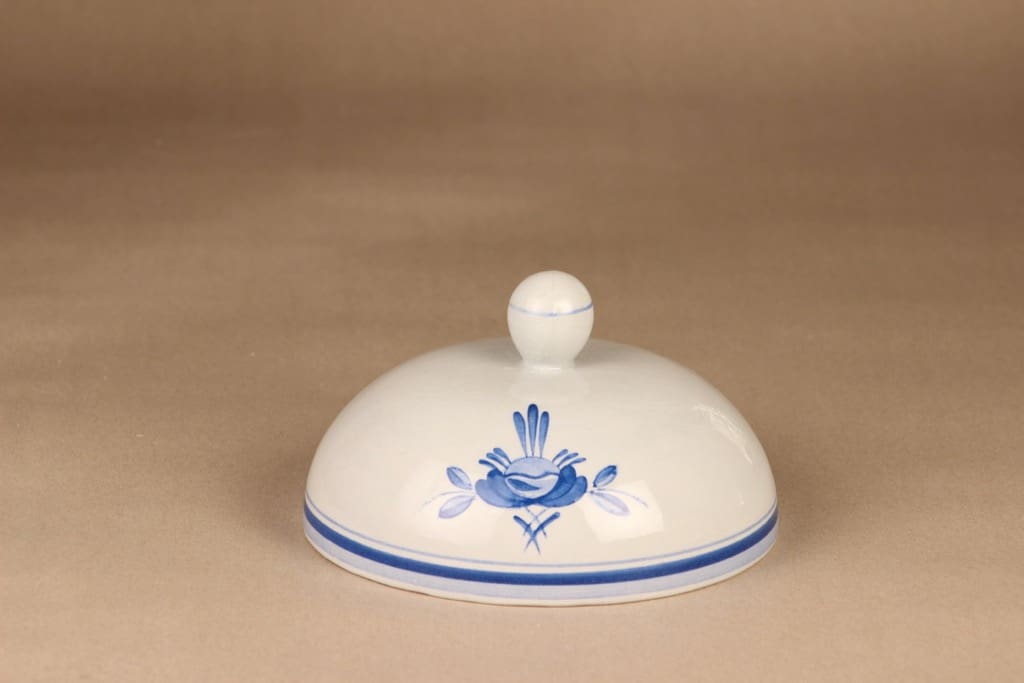 Arabia Blue Rose cheese tray, hand-painted designer Svea Granlund