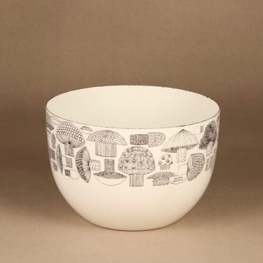 Finel Tatti kulho, mustavalkoinen, suunnittelija Esteri Tomula,