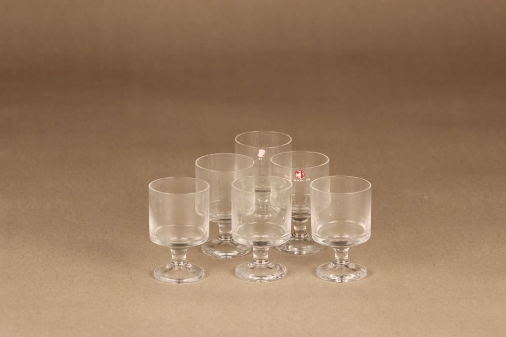 Iittala Karelia snapsilasi, 3 cl, 6 kpl, suunnittelija Tapio Wirkkala, 3 cl