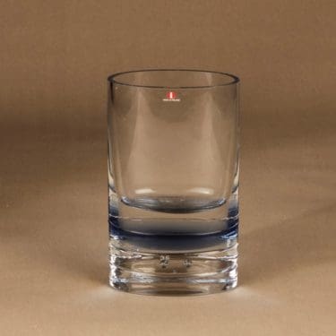 Iittala Arktia vase, clear, blue, designer Timo Sarpaneva, massive