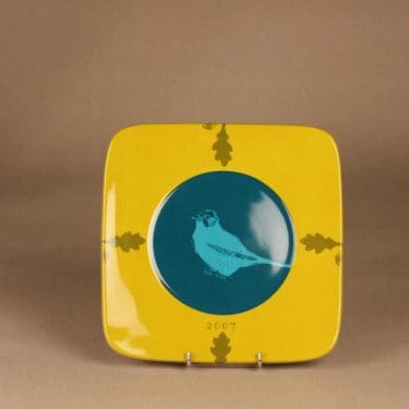 Arabia Flora & Fauna vuosilautanen, 2007, suunnittelija Eeva Sivula & Pekka Toivanen, 2007, serikuva, lintu