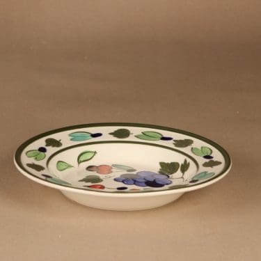 Arabia Palermo lautanen, syvä, suunnittelija Dorrit von Fieandt, syvä, käsinmaalattu, signeerattu