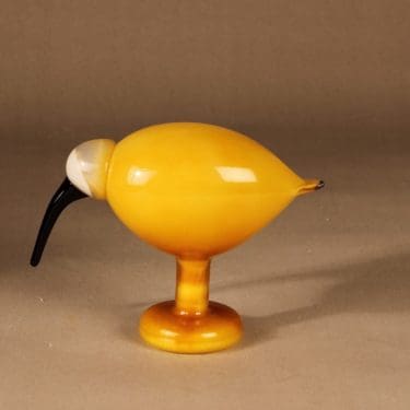 Nuutajärvi Lintu, Ibis, suunnittelija Oiva Toikka, Ibis, signeerattu, jalallinen