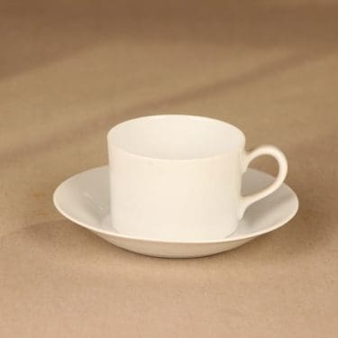 Arabia TM mokkakuppi, valkoinen, suunnittelija Kaj Franck, espressokuppi