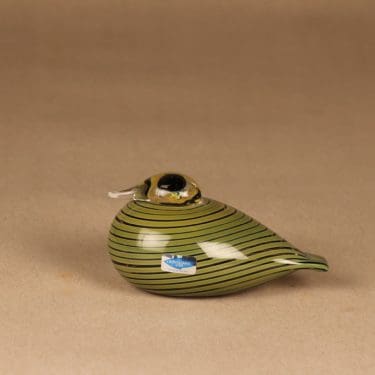 Nuutajärvi lintu , Pajusotka, suunnittelija Oiva Toikka, Pajusotka, signeerattu, filigraani