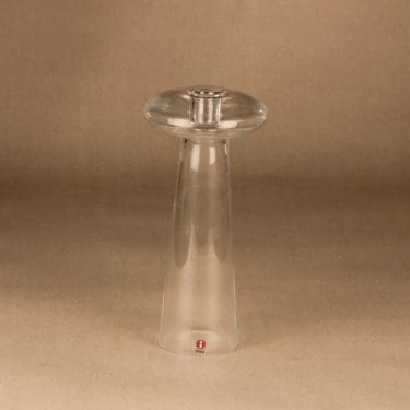 Iittala Atlas kynttilänjalka/kääntömaljakko, kirkas, suunnittelija Harri Koskinen,