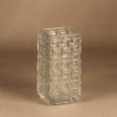 Riihimäen lasi Taalari maljakko, kirkas, suunnittelija Tamara Aladin, massiivinen