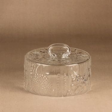 Nuutajärvi Flora juustokupu  , kirkas, suunnittelija Oiva Toikka,