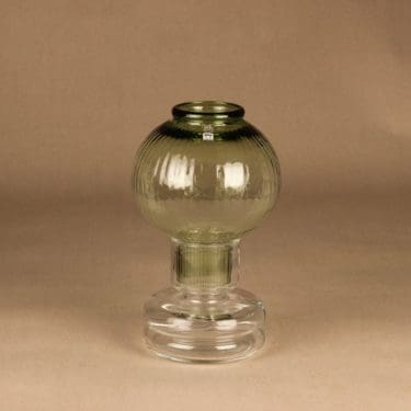 Riihimäen lasi Tuikku kynttilälyhty, vaaleanvihreä, suunnittelija Nanny Still,