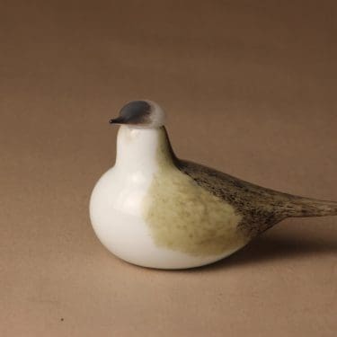 Nuutajärvi lintu , Västäräkki, suunnittelija Oiva Toikka, Västäräkki, signeerattu, tilaustyö