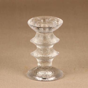 Nuutajärvi Festivo kynttilänjalka, 2-solmuinen, suunnittelija Timo Sarpaneva, 2-solmuinen, signeerattu