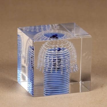 Nuutajärvi Vuosikuutio 1993, signeerattu, suunnittelija Oiva Toikka, signeerattu, numeroitu