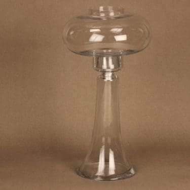 Riihimäen lasi Majakka kynttilälyhty, kirkas, suunnittelija Nanny Still,