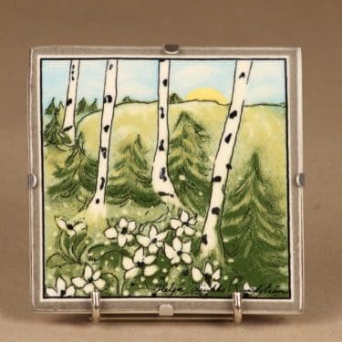 Arabia seinälaatta, Kevät herää, suunnittelija Heljä Liukko-Sundström, Kevät herää, koivu