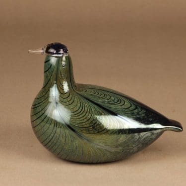 Nuutajärvi lintu , tilaustyö, suunnittelija Oiva Toikka, tilaustyö, signeerattu, yrityslintu