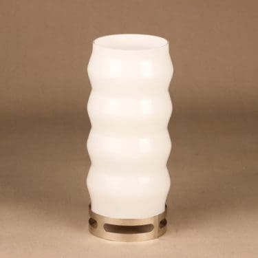 Nuutajärvi Polkka kynttilälyhty, valkoinen, suunnittelija Mikko Karppanen,