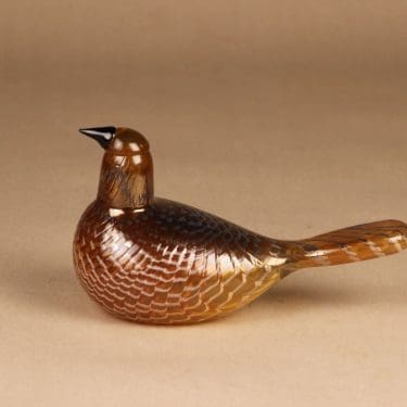 Nuutajärvi lintu , Karjalan kultakäkönen, suunnittelija Oiva Toikka, Karjalan kultakäkönen, signeerattu