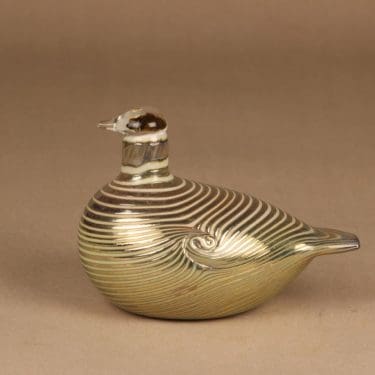 Nuutajärvi lintu , Alli, suunnittelija Oiva Toikka, Alli, signeerattu