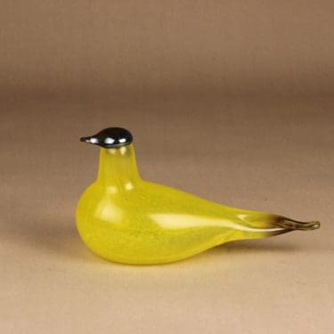 Nuutajärvi lintu , Espan Tiira, suunnittelija Oiva Toikka, Espan Tiira, signeerattu