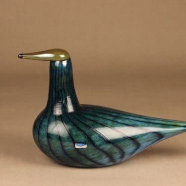 Nuutajärvi lintu , Kuovi, suunnittelija Oiva Toikka, Kuovi, signeerattu