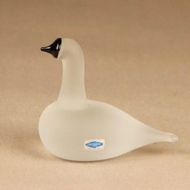 Nuutajärvi lintu , Lumihanhi, suunnittelija Oiva Toikka, Lumihanhi, signeerattu