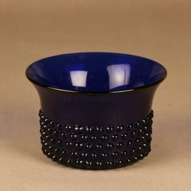 Nuutajärvi 5371 näppyläkulho, koboltinsininen, suunnittelija Saara Hopea,