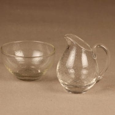 Nuutajärvi Pore sokerikko ja kermakko, kirkas, suunnittelija Gunnel Nyman,