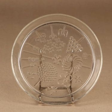 Nuutajärvi Flora lautanen,, suunnittelija Oiva Toikka,