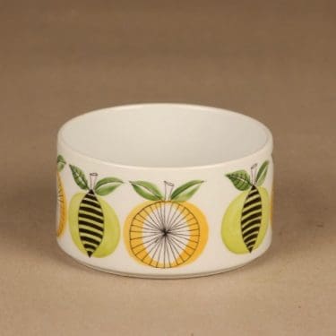 Arabia Vegeta kulho, käsinmaalattu, suunnittelija Esteri Tomula, käsinmaalattu, signeerattu, vihannesaihe