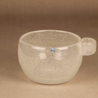 Nuutajärvi Iglu kulho, signeerattu, suunnittelija Oiva Toikka, signeerattu, serikuva, nuuskamuikkunen