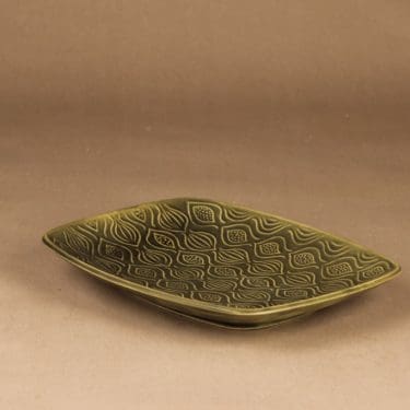 Arabia AL-2 tarjoiluvati, käsinmaalattu, suunnittelija Anna-Lisa Vainio, käsinmaalattu