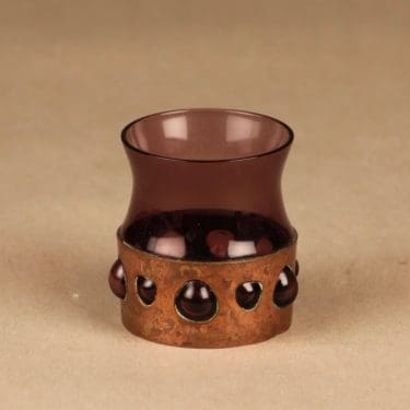 Kumela lasi, metallivanteessa, suunnittelija Jan Salakari, metallivanteessa