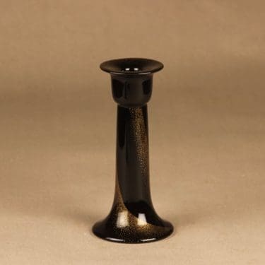 Arabia Arctica   kynttilänjalka, kultakoristeella, suunnittelija Inkeri Leivo, kultakoristeella