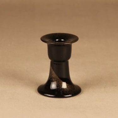 Arabia Arctica   kynttilänjalka, kultakoristeella, suunnittelija Inkeri Leivo, kultakoristeella