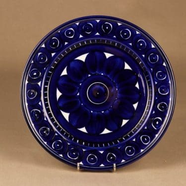 Arabia Valencia lautanen, matala, suunnittelija Ulla Procope, matala, käsinmaalattu, signeerattu