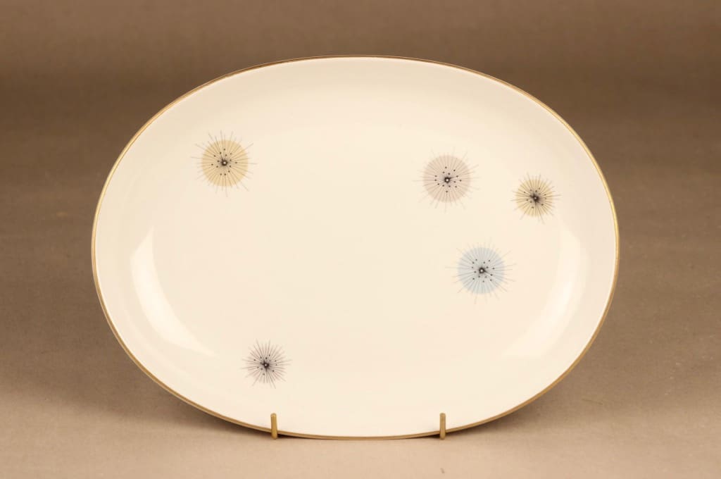 Arabia Jupiter tarjoiluvati, monivärinen, suunnittelija Raija Uosikkinen, serikuva