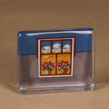 Iittala HLS lasikortti, Katson maalaismaisemaa, suunnittelija Heljä Liukko-Sundström, Katson maalaismaisemaa, serikuva