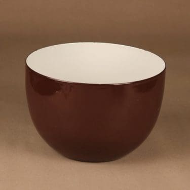 Finel enamel bowl brown designer Kaj Franck
