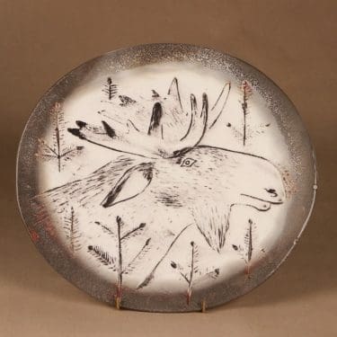 Nuutajärvi Fauna Fennica seinälautanen, Hirvi, suunnittelija Oiva Toikka, Hirvi