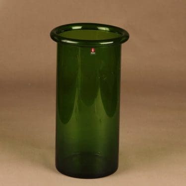 Iittala Juno maljakko, vihreä, suunnittelija Markku Salo,