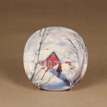 Arabia seinälautanen, Kotiseudun talvi, suunnittelija Anita Rantanen-Siewers, Kotiseudun talvi, serikuva