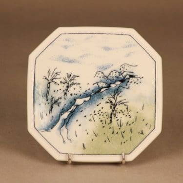 Arabia HLS seinälautanen, Spring, suunnittelija Heljä Liukko-Sundström, Spring, tilaustyö, Finnair