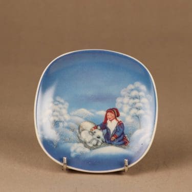 Arabia seinälautanen, Maarit, suunnittelija Anita Rantanen-Siemers, Maarit, Lappi-aihe, tyttö