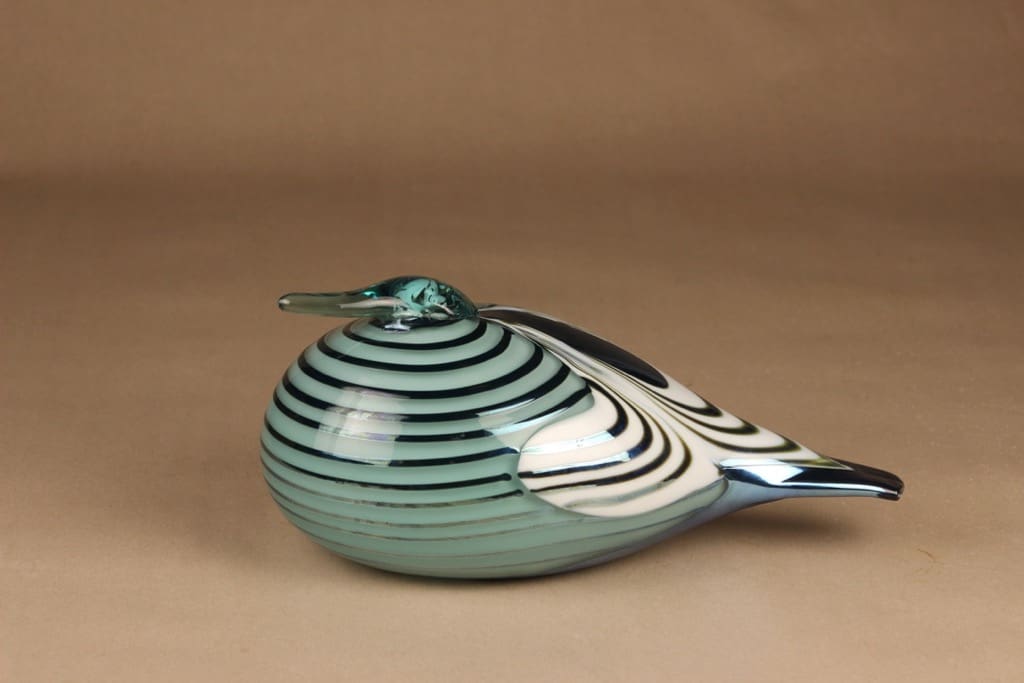 Nuutajärvi lintu , erikoistilaus, suunnittelija Oiva Toikka, erikoistilaus, signeerattu