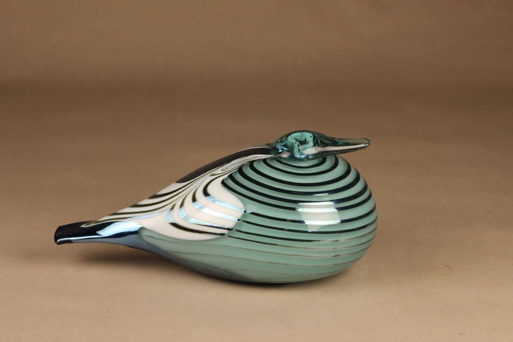 Nuutajärvi lintu , erikoistilaus, suunnittelija Oiva Toikka, erikoistilaus, signeerattu kuva 3