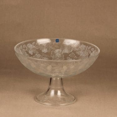 Nuutajärvi Rosita kulho, jalallinen, suunnittelija Kerttu Nurminen, jalallinen