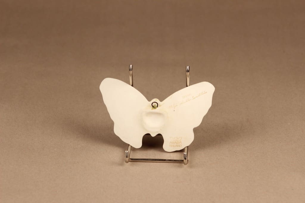 Arabia Perhonen seinäkoriste, käsinmaalattu, suunnittelija Heljä Liukko-Sundström, käsinmaalattu kuva 2